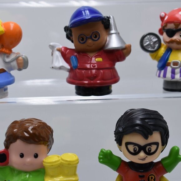 Fisher-Price Little People Figurines Robin Bond Boy Car Mechanic Pirate n Coffee - Picture 3 of 5